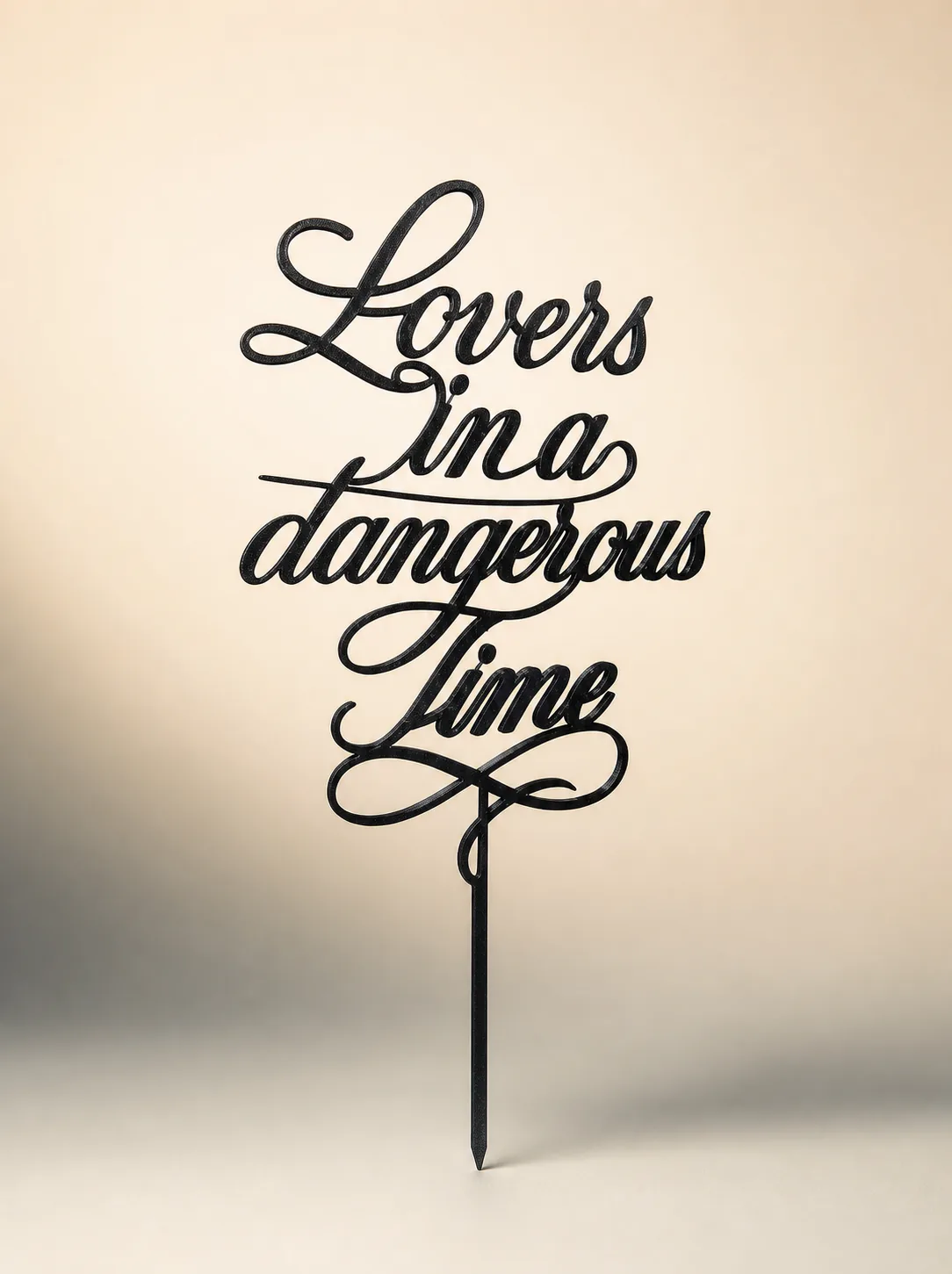 Black Lovers in a dangerous time cake topper